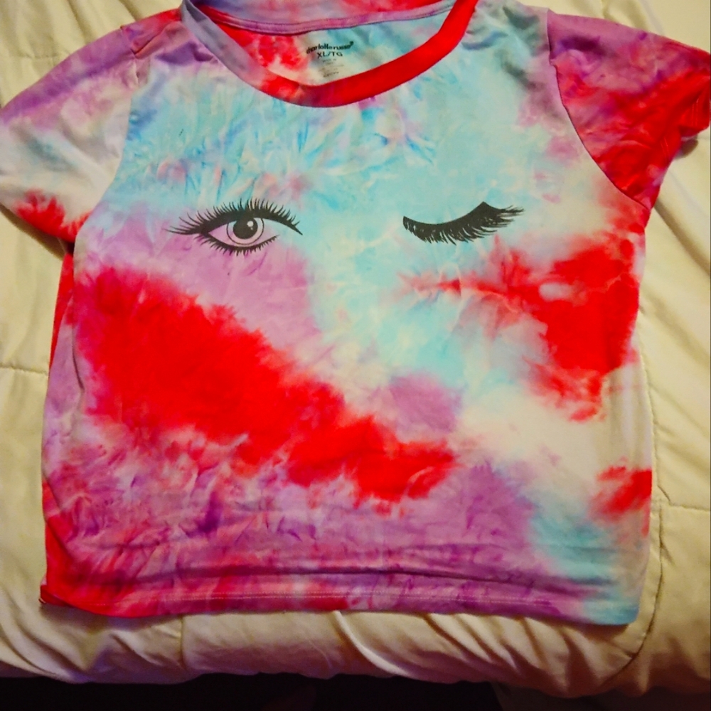 Extra large Charlotte Russe tie dye pink blue and purple shirt